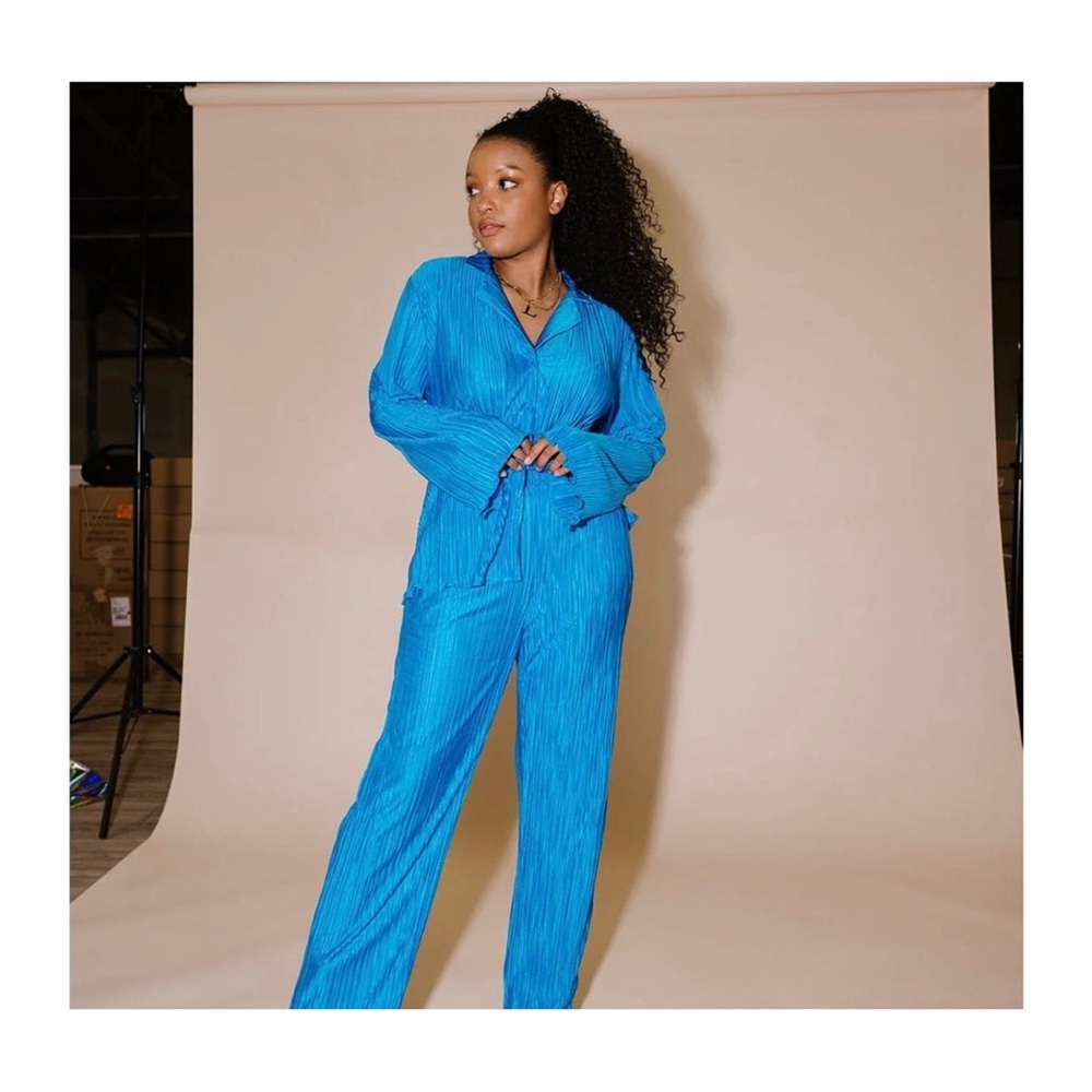 Dressed in LALA Long Sleeve Plissé Set - NWT!